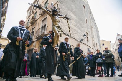 Viacrucis de la Sang, durant la Setmana Santa de Tarragona de l'edició de l'any passat, pels carrers de la Part Alta.