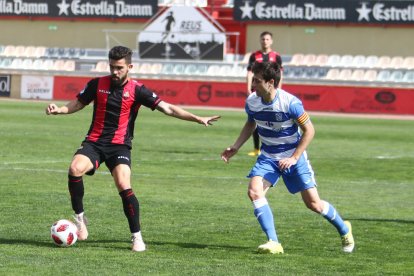 Adri Arjona, durante un partido con el filial del CF Reus, esta temporada 2018-19.