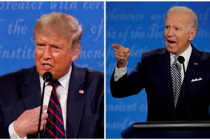 Donald Trump i Joe Biden, en una imatge d'arxiu dels debats electorals.