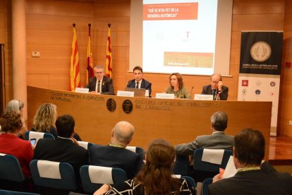 Inauguración de una jornada sobre la Memoria Histórica organizada por el Consejo de la Abogacía Catalana