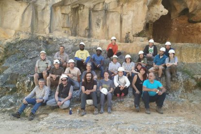 Trabajos de excavación en Atapuerca.