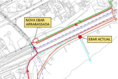 Plano con las posibles nuevas ubicaciones de las EBAR.