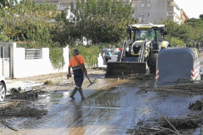 Imatge d'arxiu d'unes inundacions al Barri de la Salut.