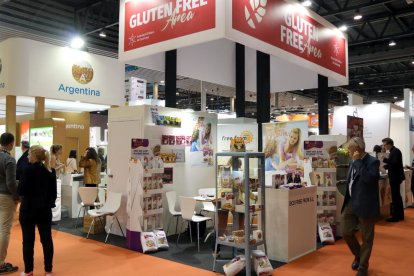 Imatge d'arxiu d'un espai de la Fira Alimentaria 2018 dedicat a productes sense gluten.