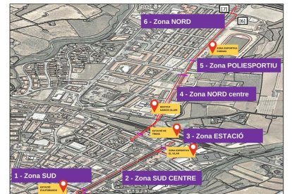 El recorregut està dividi en sis zones i també hi podran circular patinets.