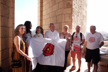 Recepció de l'alcalde a dalt del campanar de Reus.