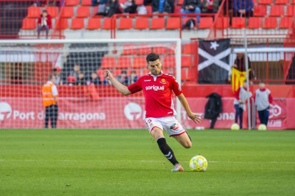 Bonilla en el darrer partit disputat al Nou Estadi contra l'Hércules.