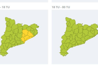 Se esperan lluvias intensas locales en el prelitoral y litoral central y norte de este lunes por la tarde y hasta la noche.