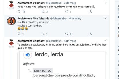 Algunes de les respostes que va donar el compte oficial de l'Ajuntament.