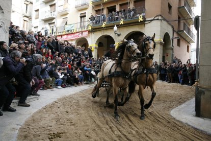 Imatge d'una de les exhibicions de cavalls que es porten a terme a Valls.