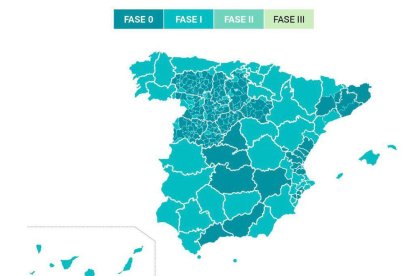 Mapa de fases dissenyat pel Ministeri de Sanitat en el marc del desconfinament del país per la crisi del coronavirus