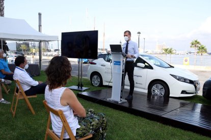 El presidente del Port de Tarragona, Josep Maria Cruset, en la presentación el nuevo Plan de Sostenibilidad Agenda 2030.