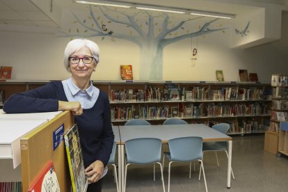 La directora de la Biblioteca, el passat dijous, a Cambrils.