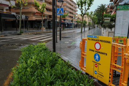 Tram del carrer Barcelona que es tallarà al transit cada tarda durant tot l'estiu.