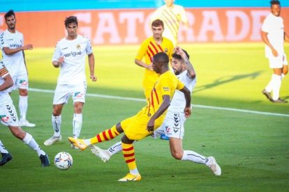 Imatge del partit entre el Barça i el Nàstic de Tarragona