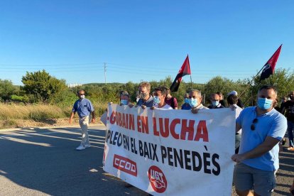 Imatge de la manifestació d'aquest diumenge