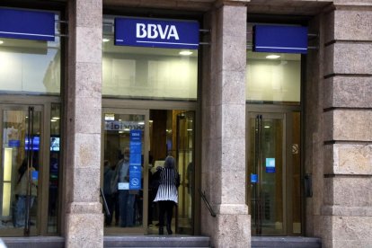 Plano general de la oficina del BBVA de la plaza Prim de Reus.