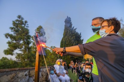 Imagen del acto que ha dado el pistoletazo de salida a las Fiestas de Santa Tecla.