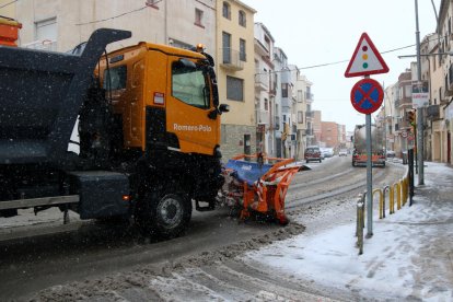 Una màquina llevaneu a Gandesa.