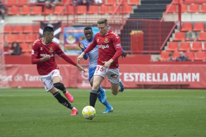 Pol domingo, durante un partido con el Nàstic