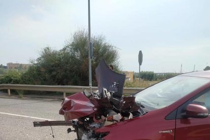 Imatge d'un dels vehicles accidentats