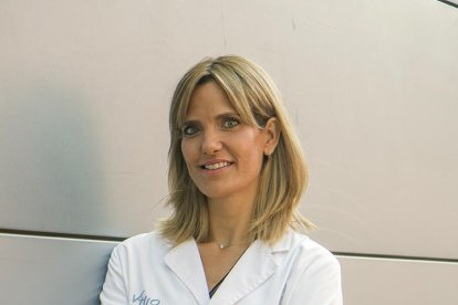 La doctora Cristina Suárez, investigadora del Grup de Tumors Genitourinaris del Vall d'Hebron Institut d'Oncologia (VHIO) i oncòloga mèdica a l'Hospital Universitari Vall d'Hebron