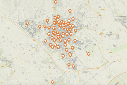 Localización de contenedores de ropa en el Geoportal.