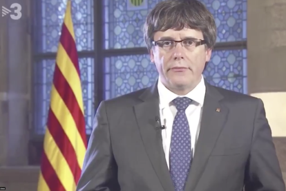 Captura de l'enregistrament que va fer Puigdemont per si era detingut.