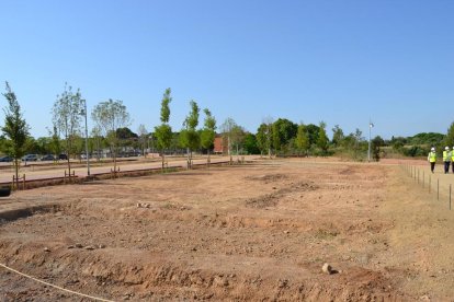 Visita a les obres del Parc de les Olors.