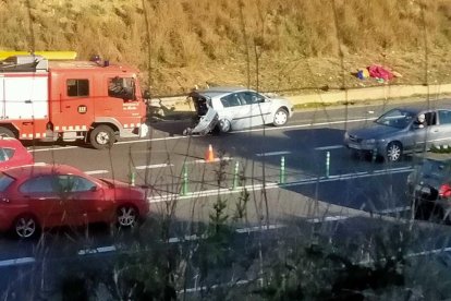 Imagen del accidente de esta mañana en la N-340