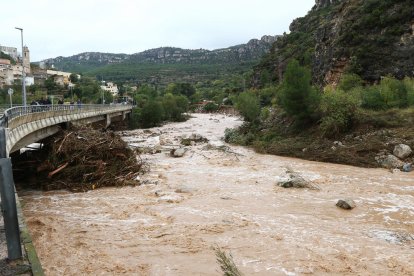 El río Francolí, a su paso por La Riba, el pasado 23 de octubre.