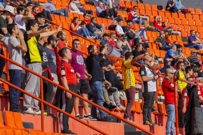 Aficionados del Nàstic en el Nou Estadi, durante un partido de la pasada temporada.