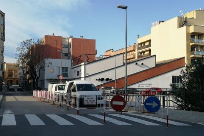 Imatge de les obres al carrer Sant Jordi.