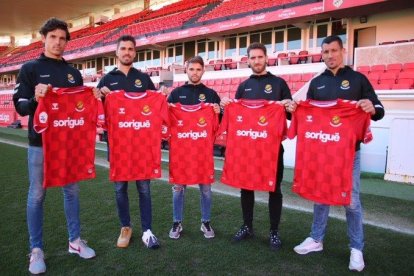 Los cinco futbolistas del Nàstic que han llegado en este mercado de invierno.