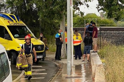 Efectius del SEM al lloc de l'accident.