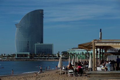 Imatge de la platja de la Barceloneta