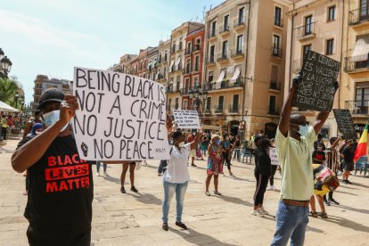 Imatge de la manifestació d'avui