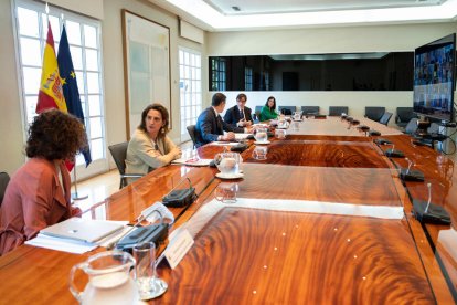 La reunió per videoconferència del president espanyol, Pedro Sánchez, amb els presidents autonòmic