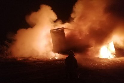 Imatge de l'incendi a Montblanc.