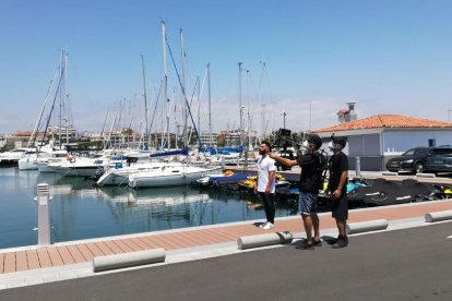 Marc Ribas durante la grabación del programa en Cambrils.