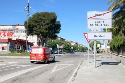 La zona limítrof entre Cunit i Calafell, amb trama urbana continua.