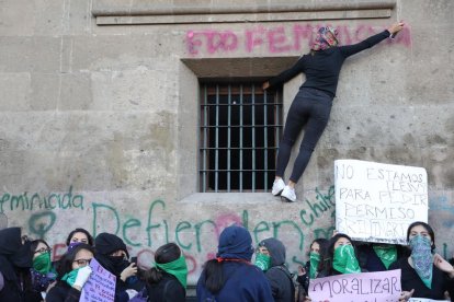 Una protesta a Ciudad de México pel feminicidi de Fátima de 7 anys, la setmana passada.