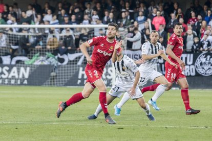 Bonilla i Jesús Rueda en el partit d'ahir a Castelló.