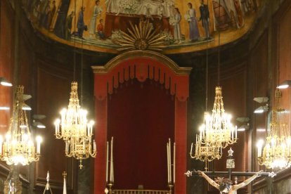 Una imatge d'arxiu de la inauguració de l'escala del Sant Crist.