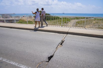 Imatge de l'esquerda al pont de la riera d'Alforja.