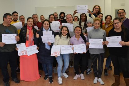 Alumnes que van participar en la cloenda del curs.