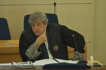 El fiscal Pedro Rubira durante su intervención en el juicio de la Audiencia Nacional.