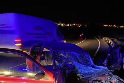 Estat en què va quedar el vehicle després de l'accident.