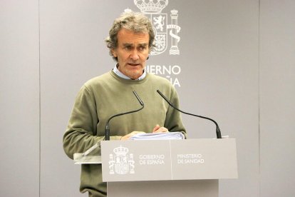 El director del Centro de Coordinación de Alertas y Emergencias Sanitarias, Fernando Simón, en rueda de prensa en el Ministerio de Sanidad