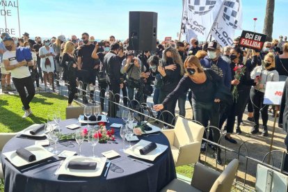 La protesta d'aquest diumenge del Gremi d'Hostaleria de Sitges